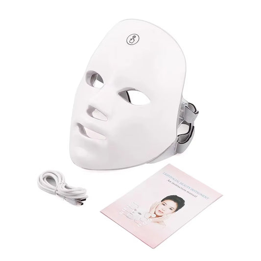 7 Color Wireless Light Therapy Mask Anti-Aging Acne Spot Scar Removal Smooth Wrinkles Facial Beauty Daily Skin Care Led Mask
